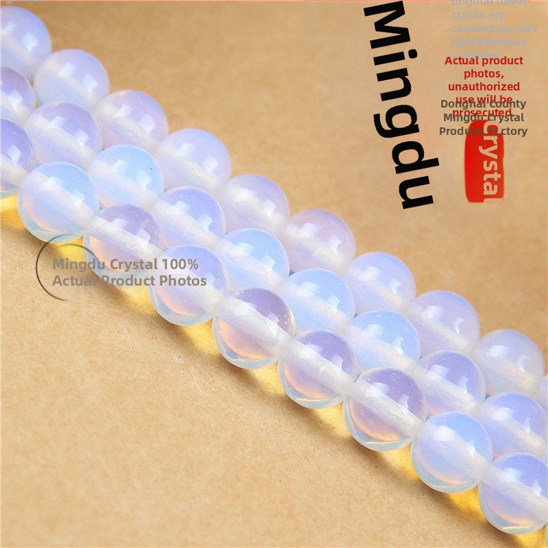Mingdu Crystal Opal slobodne perle, 6 mm, baroknog stila, okrugle perle za DIY izradu nakita
