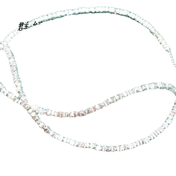 Qunlusheng S925 Sterling Srebro – Mini lomljene srebrne perle, nepravilne razdjelne perle, izuzetno tanke slobodne perle za DIY ogrlicu i narukvicu