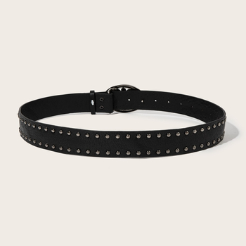 Muški kaiš od PU kože s metalnim rivetima, punk stil, kopča na snap, širok preko 4 cm