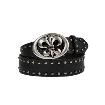 Muški kaiš od PU kože s metalnim rivetima, punk stil, kopča na snap, širok preko 4 cm