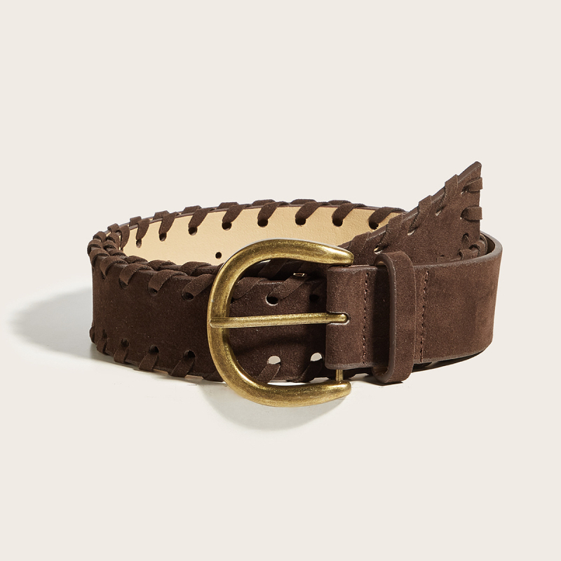 Ženski kaiš, Instagram stil, nova korejska moda, svestran dekorativni retro ručno pleteni užadni kaiš za traperice, širina 3,8 cm, duljina 103 cm