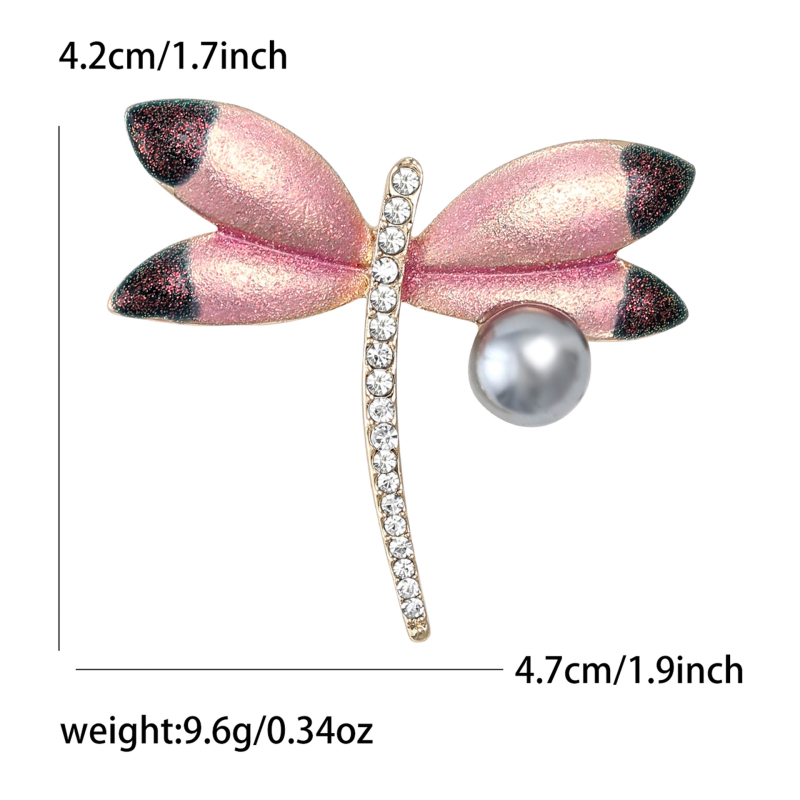 Korejski stil, kreativna i iznimna legura s emajlom dragonfly broš za žene, pogodna za sako i džemper