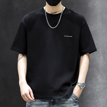 2026 ljetna muška kratka majica u američkom stilu, vrhunska teška tkanina, slobodan kroj, svakodnevna osnovna majica, streetwear brend