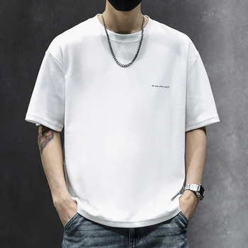 2026 ljetna muška kratka majica u američkom stilu, vrhunska teška tkanina, slobodan kroj, svakodnevna osnovna majica, streetwear brend