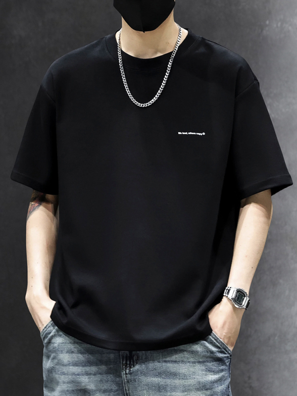 2026 ljetna muška kratka majica u američkom stilu, vrhunska teška tkanina, slobodan kroj, svakodnevna osnovna majica, streetwear brend
