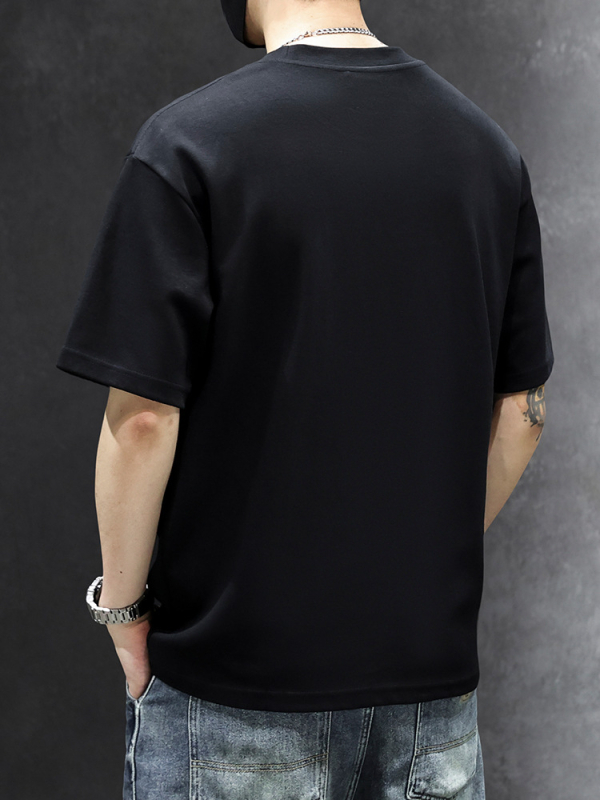 2026 ljetna muška kratka majica u američkom stilu, vrhunska teška tkanina, slobodan kroj, svakodnevna osnovna majica, streetwear brend