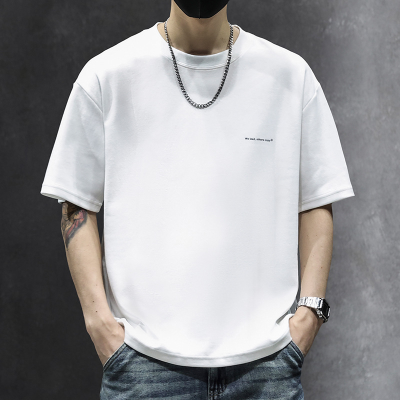 2026 ljetna muška kratka majica u američkom stilu, vrhunska teška tkanina, slobodan kroj, svakodnevna osnovna majica, streetwear brend