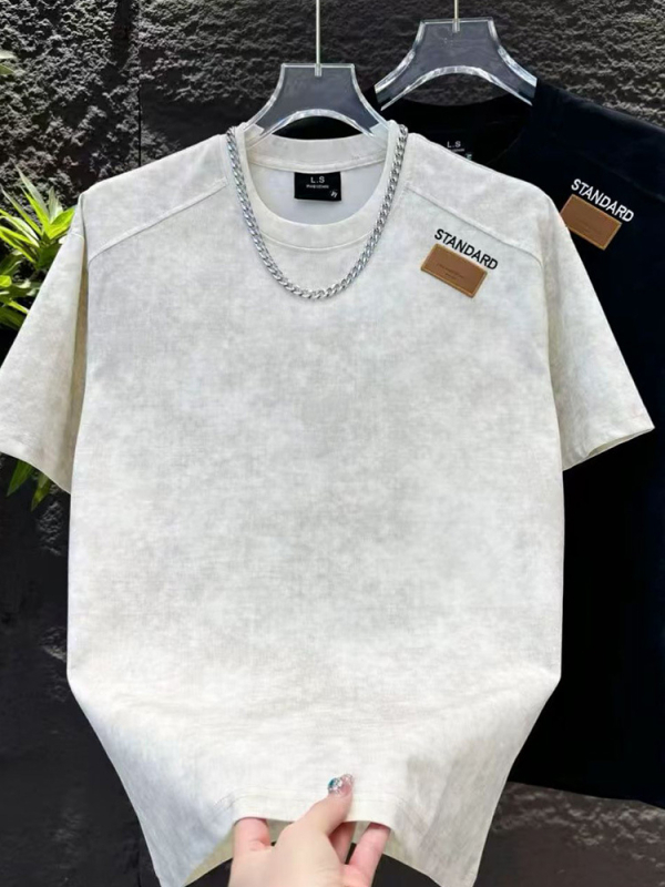 Muški minimalistički ljetni T-shirt s kratkim rukavima, udoban i svestran za mlade, 2025
