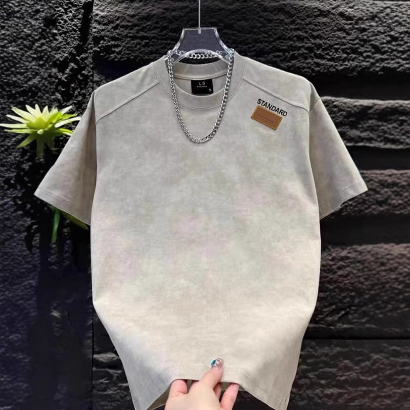 Muški minimalistički ljetni T-shirt s kratkim rukavima, udoban i svestran za mlade, 2025