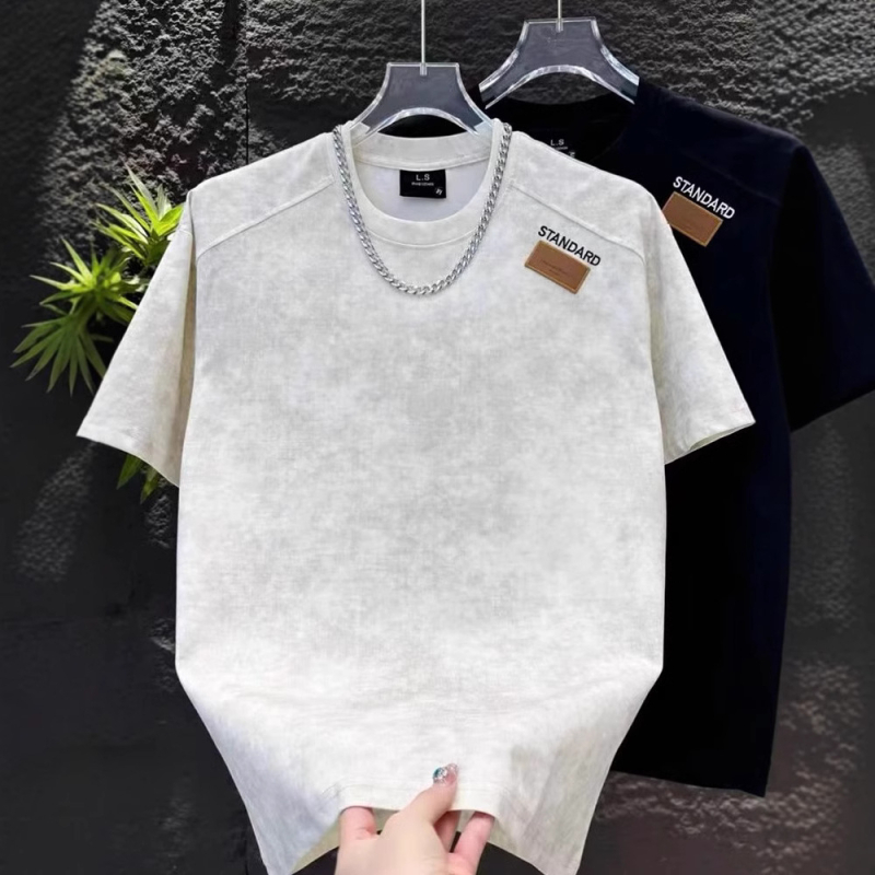 Muški minimalistički ljetni T-shirt s kratkim rukavima, udoban i svestran za mlade, 2025