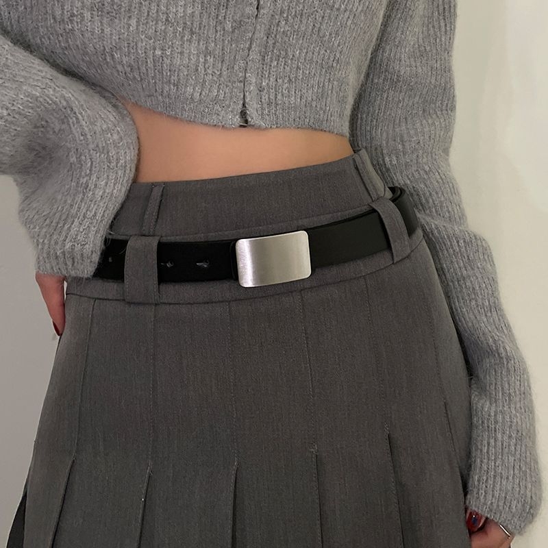 Ženski pojas od PU kože – minimalistički korejski stil, visokokvalitetan dekorativni dodatak za traperice, dužina 99 cm, širina 2.7 cm