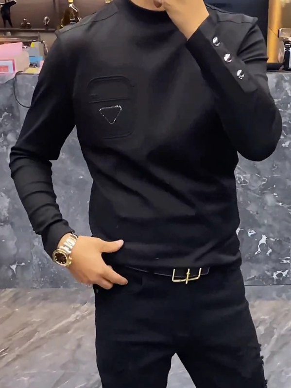 Muški dugi rukav T‑shirt s dekoracijom od rhinestones toplinskim otiskom, životinjski motiv, prozračna mješavina pamuka