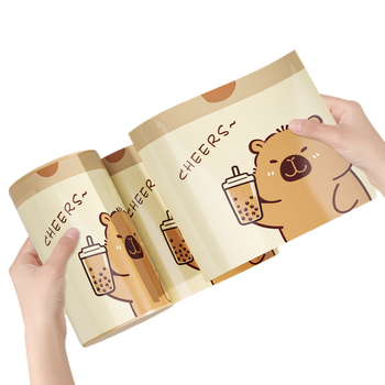 Taška na odpadky so šnúrkou, s karikatúrnym dizajnom, domáce použitie, kuchyňa, extra hrubý plast, automatické zatváranie