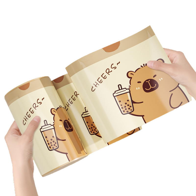 Taška na odpadky so šnúrkou, s karikatúrnym dizajnom, domáce použitie, kuchyňa, extra hrubý plast, automatické zatváranie