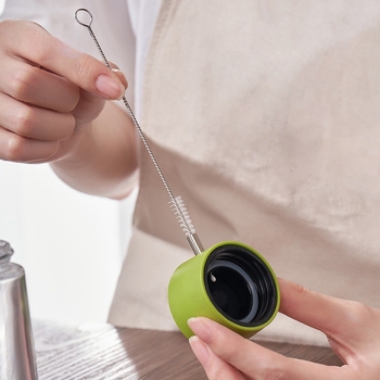 Dlhá rukoväť čistiaceho štetca na výlevku čajníka a skúmavky, kompaktná kuchynská kefka na úzke škáry, mini čistiace nástroje