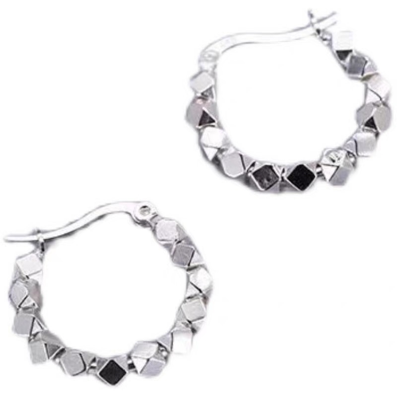 Naušnice od srebra 925 – romboidnog oblika, minimalistički luksuz za žene, ljetni nakit