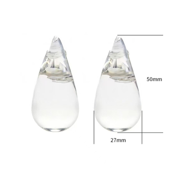 Prozirne naušnice u obliku kapljice vode za žene, minimalistički i elegantan dizajn; materijal plast/smola; post z 925 srebra; proljeće 2026 kolekcija