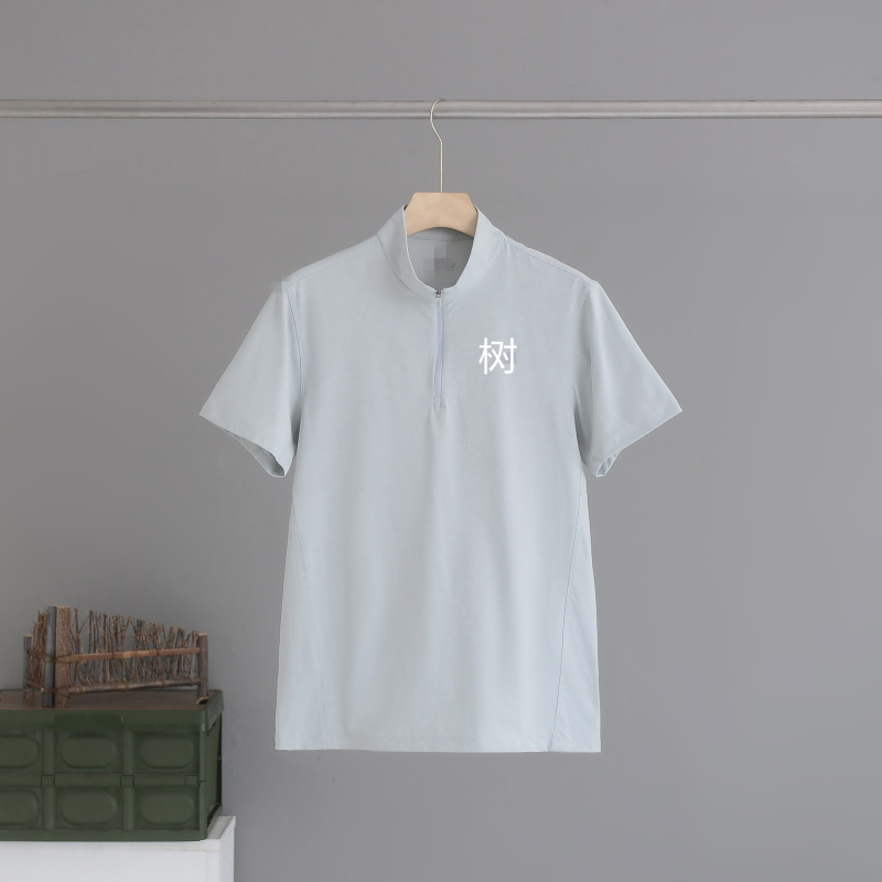 Pamučna polo majica od piqué materijala, brzo sušenje, kratki rukavi, prilagođen kroj, 3D kroj, poluzip zatvarač, prozračna i odvlaži vlagu