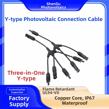 Y-typ fotovoltaický kábel s konektormi 2v1 a 3v1