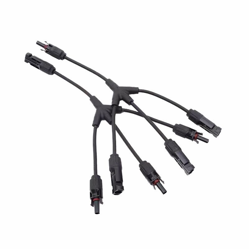 Y-typ fotovoltaický kábel s konektormi 2v1 a 3v1