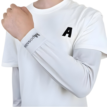 Manșete pentru brațe din Ice Silk, croială lejeră, mărime mare, pentru ciclism în aer liber și condus, protecție solară subțire pentru vară