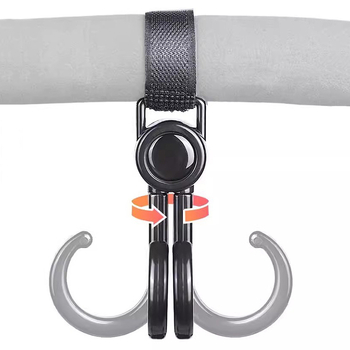 Multifunkčný Velcro háčik pre elektrické skútre, motocykle a bicykle — bez vŕtania, nosnosť 3 kg, dvojháčik, plastový, moderný minimalistický dizajn
