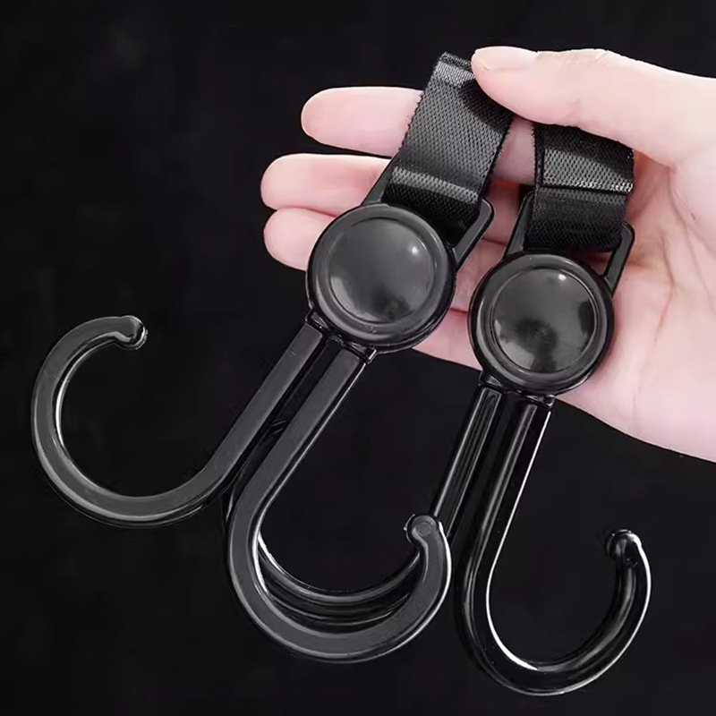 Multifunkčný Velcro háčik pre elektrické skútre, motocykle a bicykle — bez vŕtania, nosnosť 3 kg, dvojháčik, plastový, moderný minimalistický dizajn