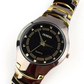 Unisex kvarcni sat s kaišem od volframovog čelika, vrhunski luksuzni poslovni stil, brojčanik 38 mm, svjetsko vrijeme