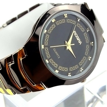 Unisex kvarcni sat s kaišem od volframovog čelika, vrhunski luksuzni poslovni stil, brojčanik 38 mm, svjetsko vrijeme