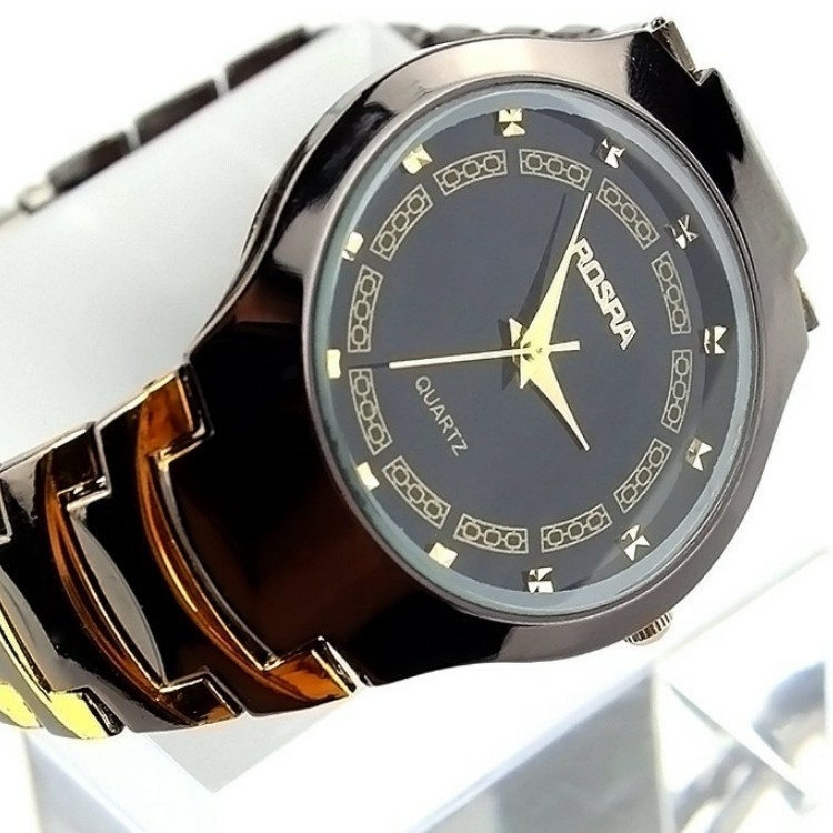 Unisex kvarcni sat s kaišem od volframovog čelika, vrhunski luksuzni poslovni stil, brojčanik 38 mm, svjetsko vrijeme