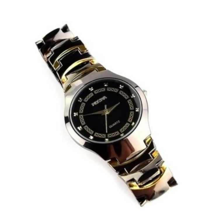Unisex kvarcni sat s kaišem od volframovog čelika, vrhunski luksuzni poslovni stil, brojčanik 38 mm, svjetsko vrijeme