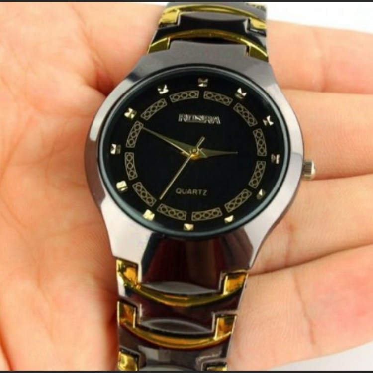 Unisex kvarcni sat s kaišem od volframovog čelika, vrhunski luksuzni poslovni stil, brojčanik 38 mm, svjetsko vrijeme