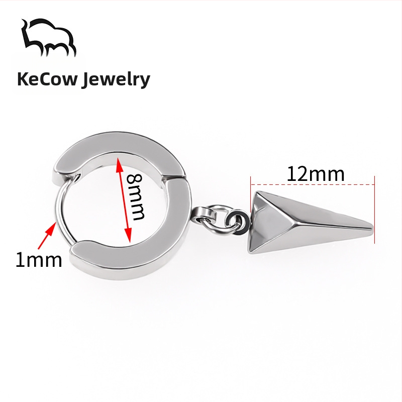 Set trokutastih naušnica od titan čelika korejskog stila, unisex, geometrijski dizajn, elektroplirano, branda keCow