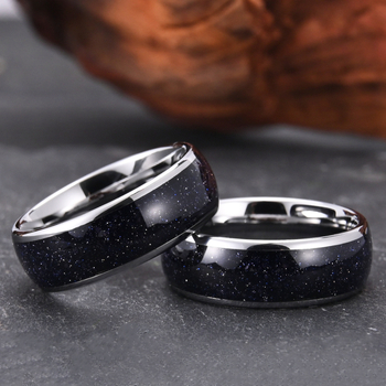 8 mm široki volframov prsten sa zvjezdanim nebom, za muškarce, minimalistički stil