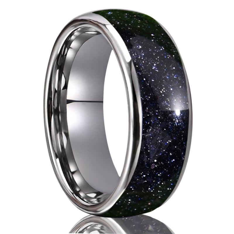 8 mm široki volframov prsten sa zvjezdanim nebom, za muškarce, minimalistički stil