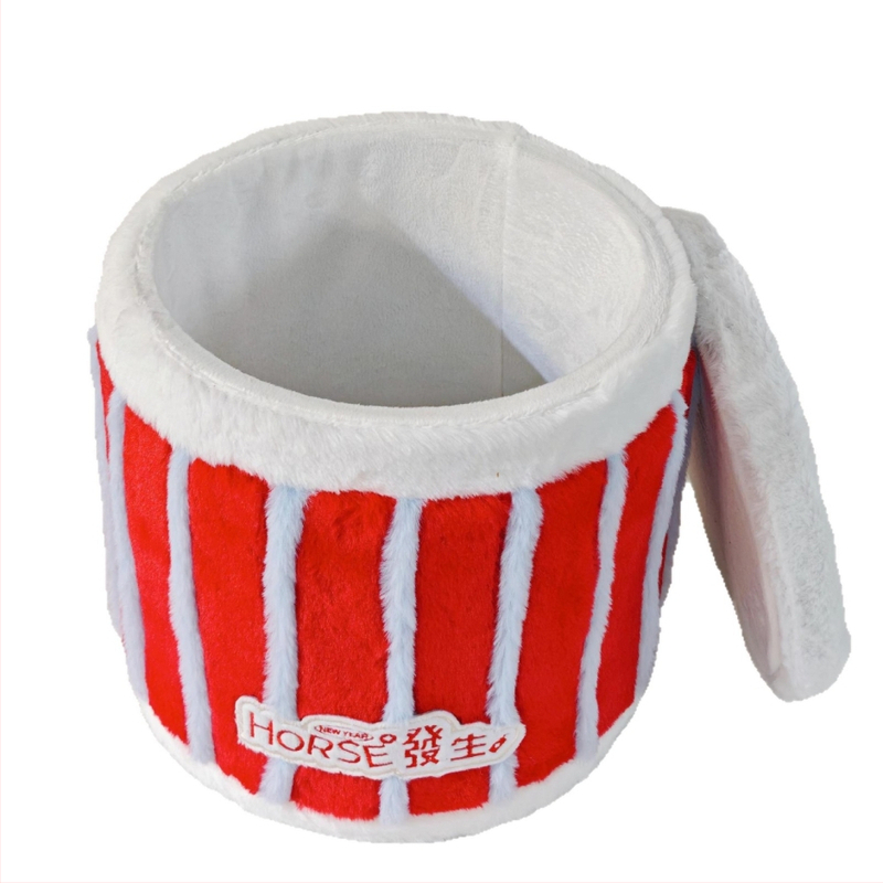 Okrúhla úložná stolička, objem 18 l, materiál: bavlna, základňa z vláknovej dosky, rozmery 27×30 cm, nosnosť 100 kg, štýl kresleného filmu, značka Qing muz