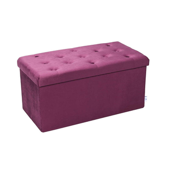 Sklopná úložná stolička z flanelového materiálu, objem 110 L, rozmery 38×38×38 cm.