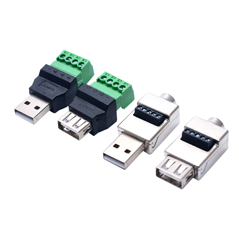 Bez spájkovania USB zásuvka, pár USB samica-samec, 16-pólový pre zapojenie telefónov, klávesníc a myší