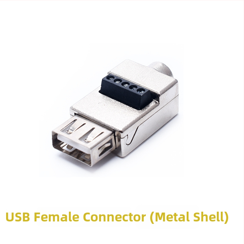 Bez spájkovania USB zásuvka, pár USB samica-samec, 16-pólový pre zapojenie telefónov, klávesníc a myší