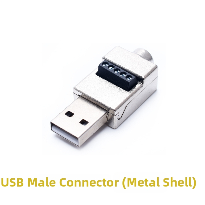 Bez spájkovania USB zásuvka, pár USB samica-samec, 16-pólový pre zapojenie telefónov, klávesníc a myší