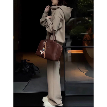 Ženski zimski komplet s flecom: debeli hoodie s kapuljom i hlače, retro stil, dvodjelni set