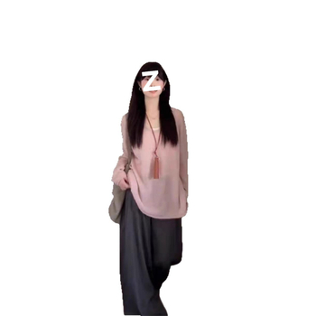 Korejskog stila pleteni top s U izrezom, ženski pulover s dugim rukavima, nježan i mekan