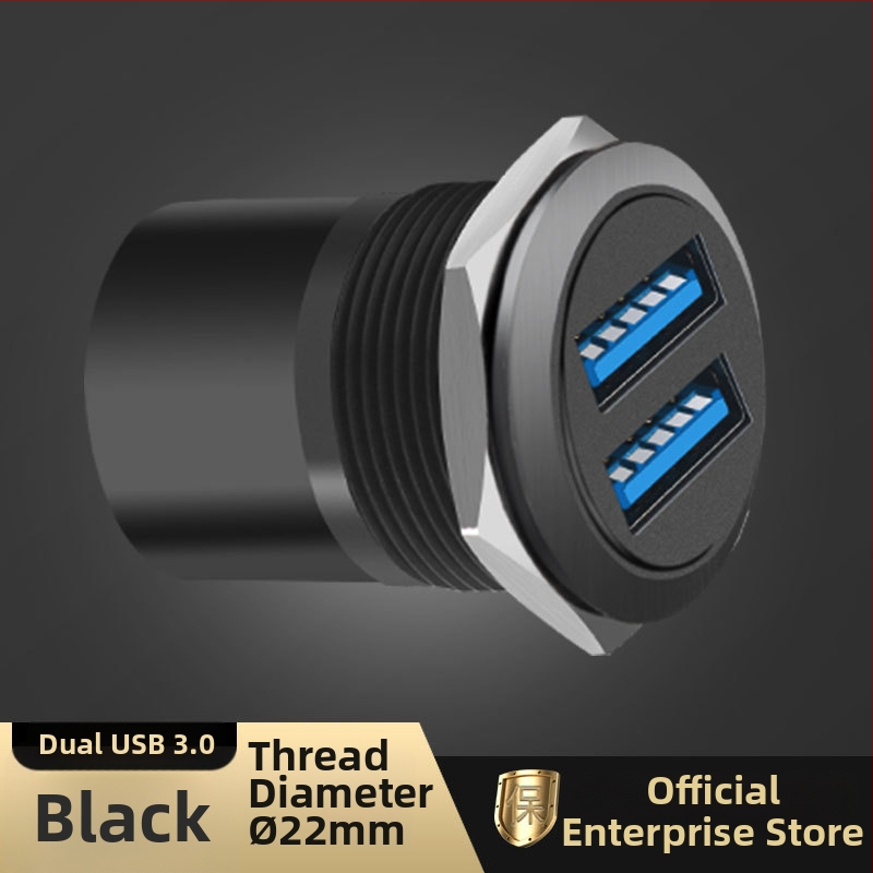 Shengtuo závitový USB dátový dvojitý docking modul 2.0/3.0 pre 86-panelovú skrinku, USB konektor typu C