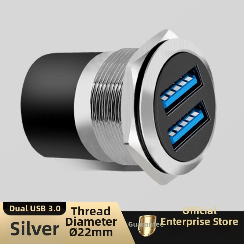 Shengtuo závitový USB dátový dvojitý docking modul 2.0/3.0 pre 86-panelovú skrinku, USB konektor typu C