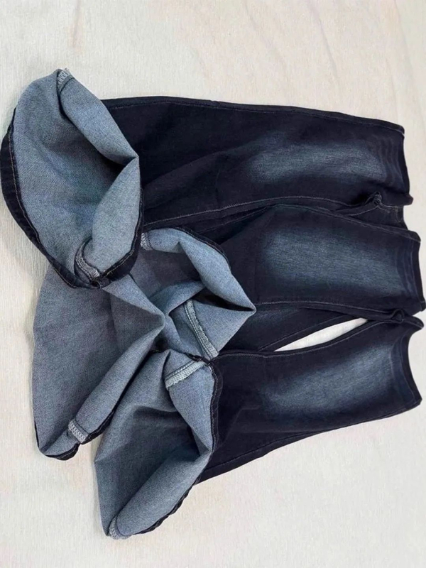 Ženske traperice s harang krojem, američki retro stil, nizak struk, uski kroj, do poda, denim