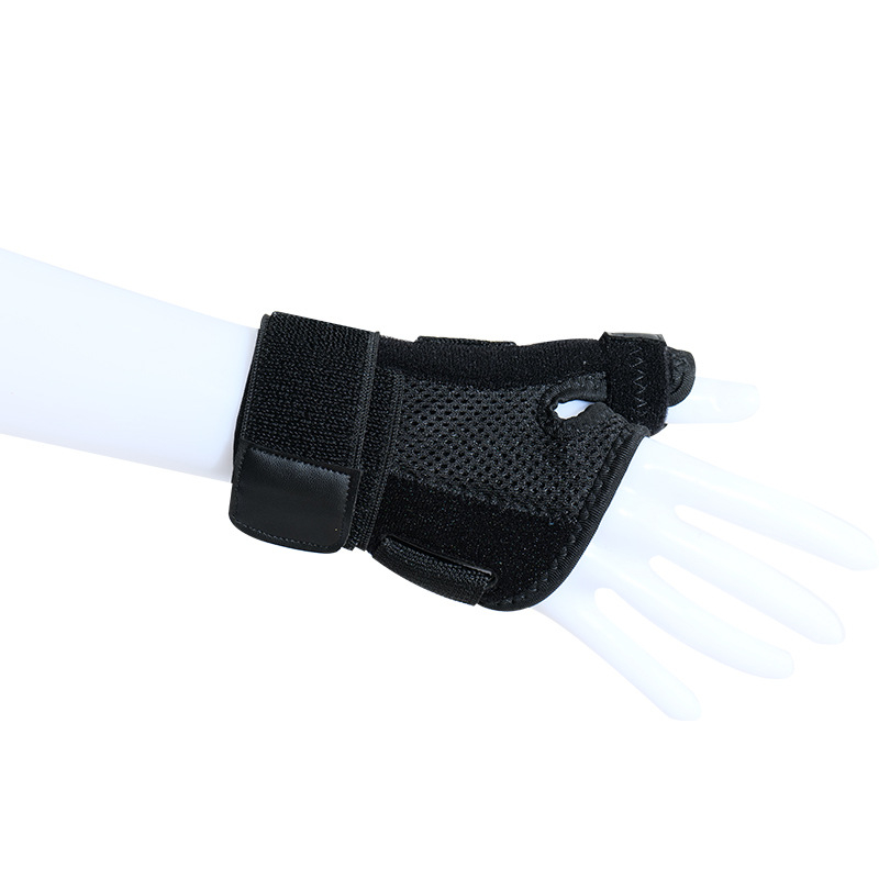Zastita zapešća s aluminijskom pločom za stabilizaciju palca i zapešća, remen pritiska za zaštitu i udobnost.