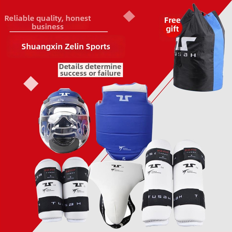 Šesťdielna sada ochranných pomôcok Taekwondo pre deti aj dospelých – set trénerov