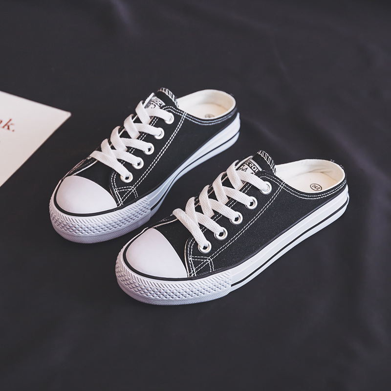 Ženske platnene tenisice slip-on, korejski stil, ravna peta, proljeće–ljeto 2023, casual i svestrane