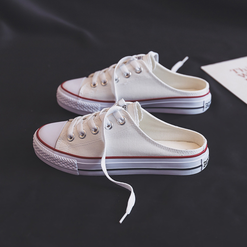Ženske platnene tenisice slip-on, korejski stil, ravna peta, proljeće–ljeto 2023, casual i svestrane