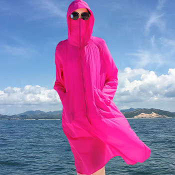 Ženska duga jakna s UV zaštitom, prozračna, za outdoor vožnju bicikom, lagana